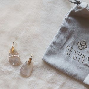 Kendra Scott Marty Mother of Pearl Gold earrings